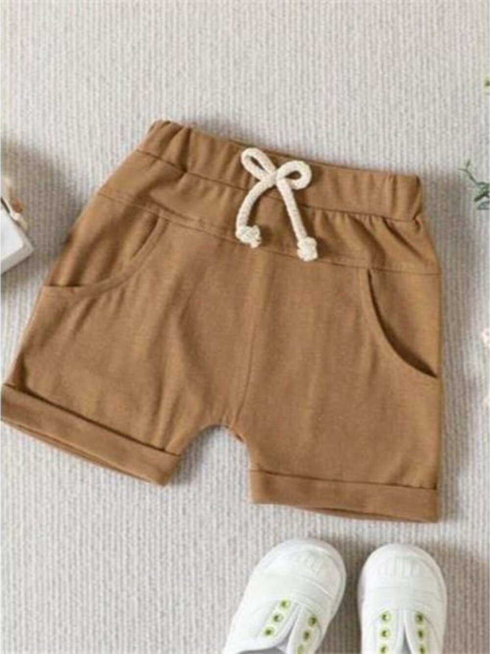 Children's Striped Color Block Casual Top and Shorts Set - Picture 9 of 11